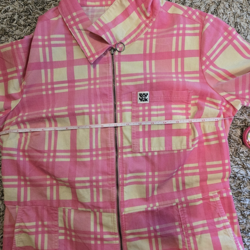 Lucy & Yak Pink Plaid Jumpsuit - Picture 7 of 10
